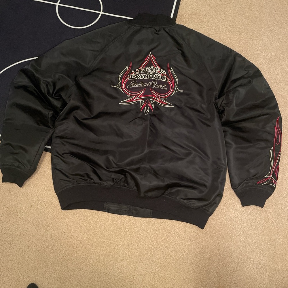 Vintage Harley-Davidson Black Bomber Jacket